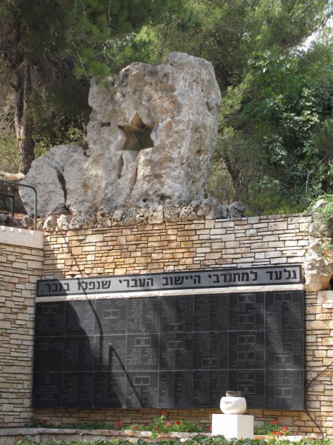 גלעד למתנדבי היישוב העברי במלחמת העולם השנייה שנפלו בנכר - ירושלים (הר הרצל)