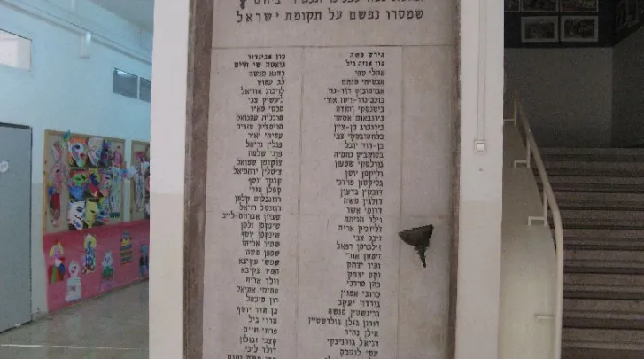 לוח זיכרון לנופלים מבית ספר יסודי תל נורדאו - תל אביב-יפו