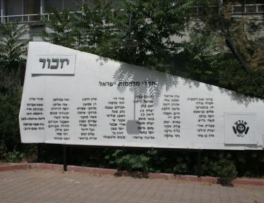 יד לבוגרי אורט הנביאים חללי מערכות ישראל - ירושלים