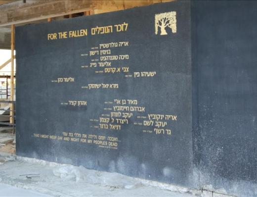 קיר הנצחה לנופלים ממכון ויצמן - רחובות