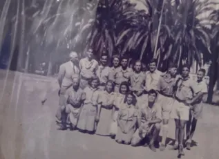 מדריכי מכבי צעיר 1947, חיים שני משמאל בשורה העליונה